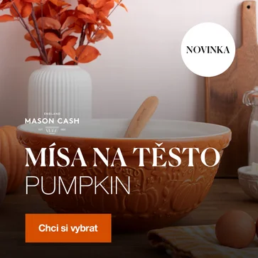 Novinka! Stylová mísa na těsto Mason Cash Pumpkin v oranžové barvě vnese do vaší kuchyně podzimní atmosféru a radost z pečení.